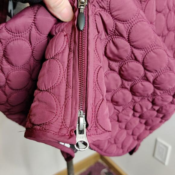 Aventura Quilted Maroon Mock Neck Insulated Zip Up Jacket Size XL - Picture 4 of 12